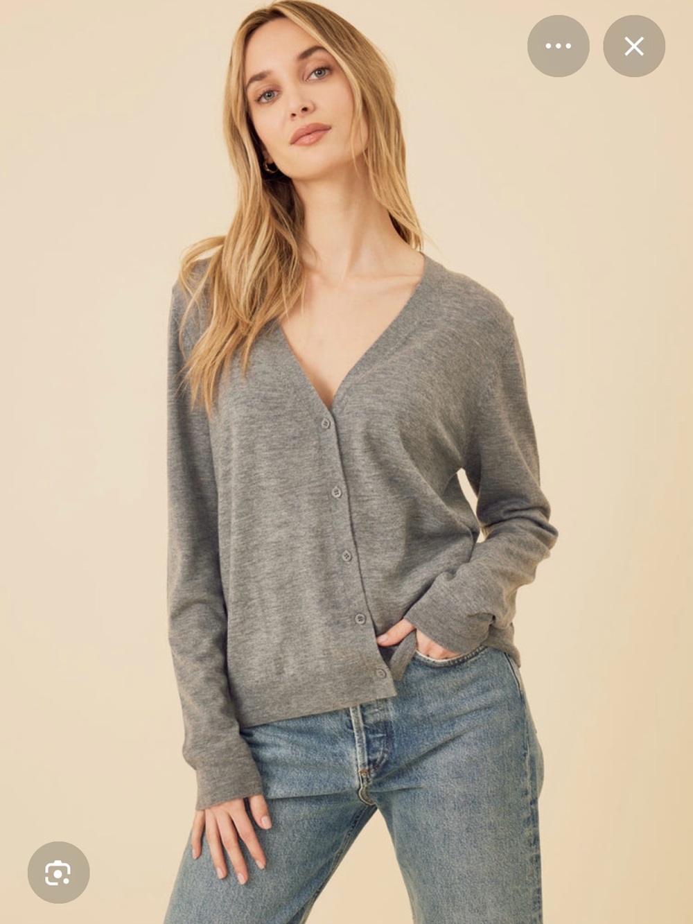 One Grey Day Gray Laguna Marino Cardigan in Slate
